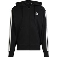 adidas Essentials 3-Streifen French Terry Sweatjacke Herren JD1877 - black/white S von adidas Sportswear