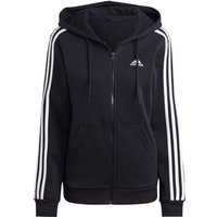 adidas Essentials 3-Streifen Kapuzenjacke Damen 095A - black/white S/S von adidas Sportswear