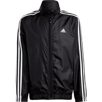 adidas Essentials 3-Streifen Woven Trainingsanzug Kinder HR6335 - black/mgh solid grey 140 von adidas Sportswear