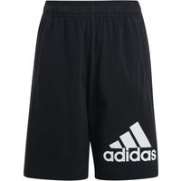 adidas Essentials Big Logo Cotton Sweatshorts Kinder HY4718 - black/white 128 von adidas Sportswear