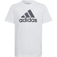 adidas Essentials Big Logo Cotton T-Shirt Kinder IB1670 - white/black 140 von adidas Sportswear