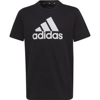 adidas Essentials Big Logo T-Shirt Kinder IC6855 - black/white 164 von adidas Sportswear