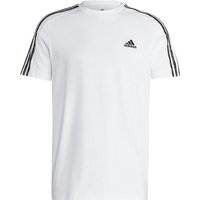 adidas Essentials Freizeitshirt Herren IC9343 - white/olive strata M von adidas Sportswear