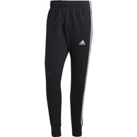 adidas Essentials French Terry 3-Streifen Trainingshose Herren 000 - black/white XL von adidas Sportswear