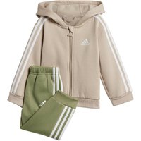 adidas Essentials Full-Zip Hooded Jogginganzug Kinder AEWN - wonbei/white 92 von adidas Sportswear