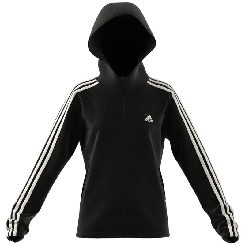 adidas Essentials Full-Zip Sweatjacke Kinder IC3634 - black/white 140 von adidas Sportswear