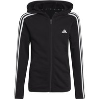 adidas Essentials Full-Zip Sweatjacke Kinder 095A - black/white 170 von adidas Sportswear