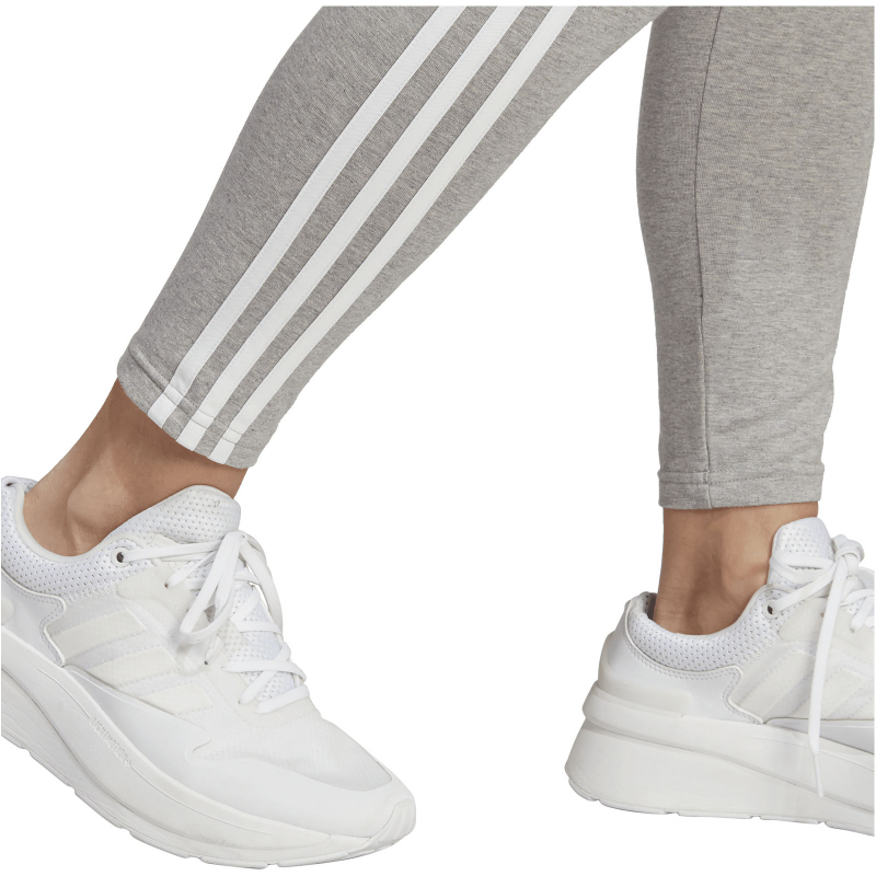 adidas Essentials High-Waist Single Jersey Leggings Damen 83F7 - mgreyh/white L von adidas Sportswear