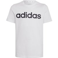 adidas Essentials Linear Logo Cotton T-Shirt Kinder 001A - white/black 128 von adidas Sportswear