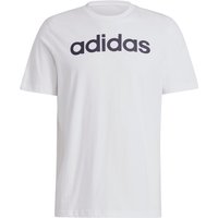 adidas Essentials Single Jersey Linear Embroidered Logo T-Shirt Herren 001A - white/black L von adidas Sportswear