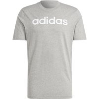 adidas Essentials Single Jersey Linear Embroidered Logo T-Shirt Herren IC9277 - medium grey heather L von adidas Sportswear