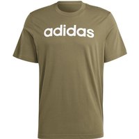 adidas Essentials Single Jersey Linear Embroidered Logo T-Shirt Herren IC9280 - olive strata XXL von adidas Sportswear