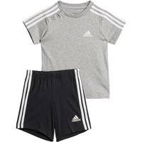 adidas Essentials Sport Baby-Set (T-Shirt + Shorts) 83F7 - mgreyh/white 98 von adidas Sportswear