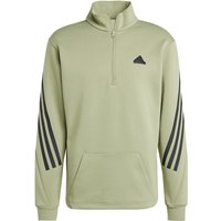 adidas Future Icons 3-Streifen 1/2-Zip Sweatshirt Herren IW8544 - tent green S von adidas Sportswear