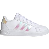 adidas Grand Court Lace Tennis Sneaker Kinder GY2326 - cloud white/iridescent/cloud white 37 1/3 von adidas Sportswear