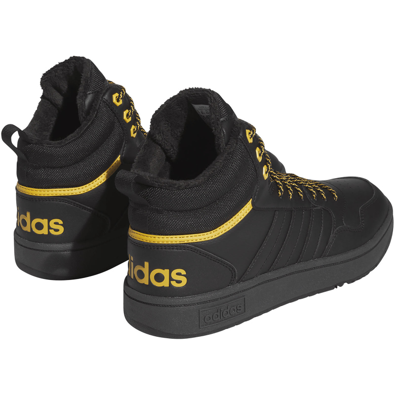 adidas Hoops 3.0 Basketball Classic Winterized Mid-Top Winterschuhe gefüttert Herren IG7928 - core black/core black/preloved yellow 41 1/3 von adidas Sportswear