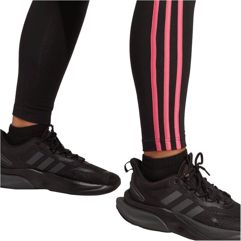 adidas Loungewear Essentials 3-Streifen Leggings Damen IA7192 - black/pulse magenta XL von adidas Sportswear