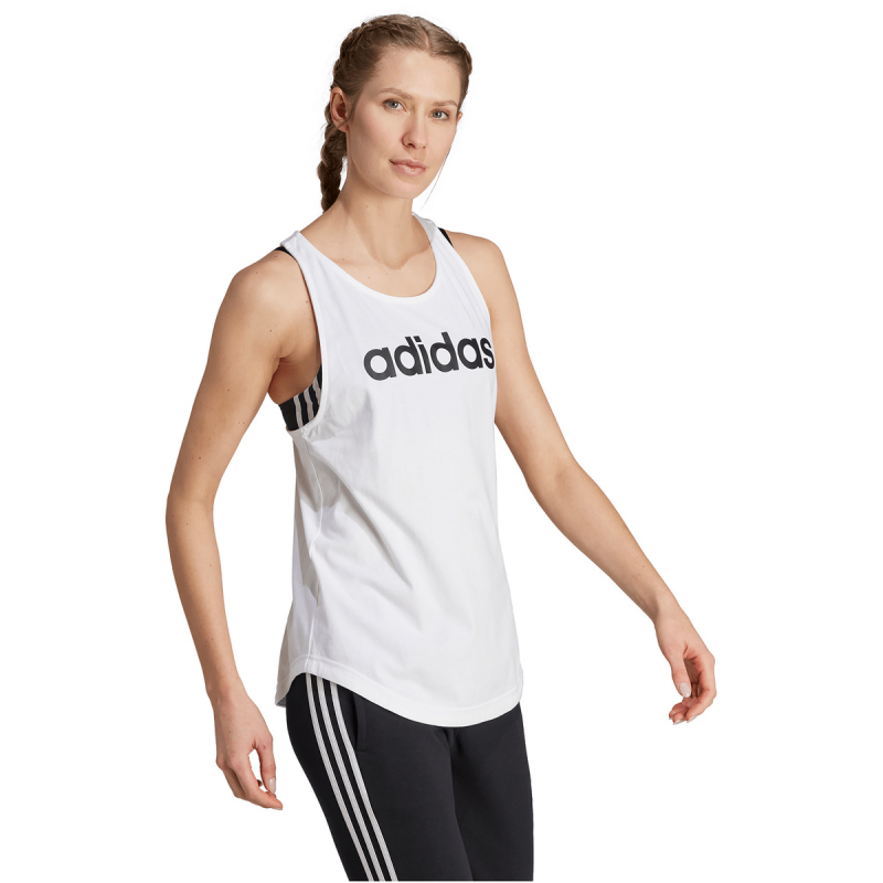 adidas Loungewear Essentials Loose Logo Tanktop Damen GL0567 - white/black XXL von adidas Sportswear