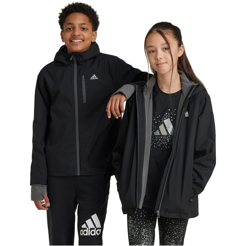 adidas Sportswear 2in1 Winterjacke Kinder IV9508 - black/grey six 152 von adidas Sportswear