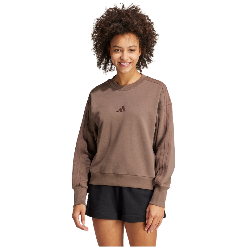 adidas Sportswear All SZN French Terry 3-Streifen Loose Sweatshirt Damen AETF - earstr L von adidas Sportswear