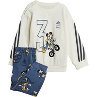 adidas Sportswear Disney Micky Maus Jogginganzug Kinder IV9649 - off white/carbon/semi spark 92 von adidas Sportswear