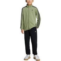 adidas Sportswear Essentials French Terry Trainingsanzug Kinder IX9507 - tent green/black 152 von adidas Sportswear