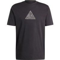 adidas Sportswear House of Tiro Metallic T-Shirt Herren 095A - black L von adidas Sportswear