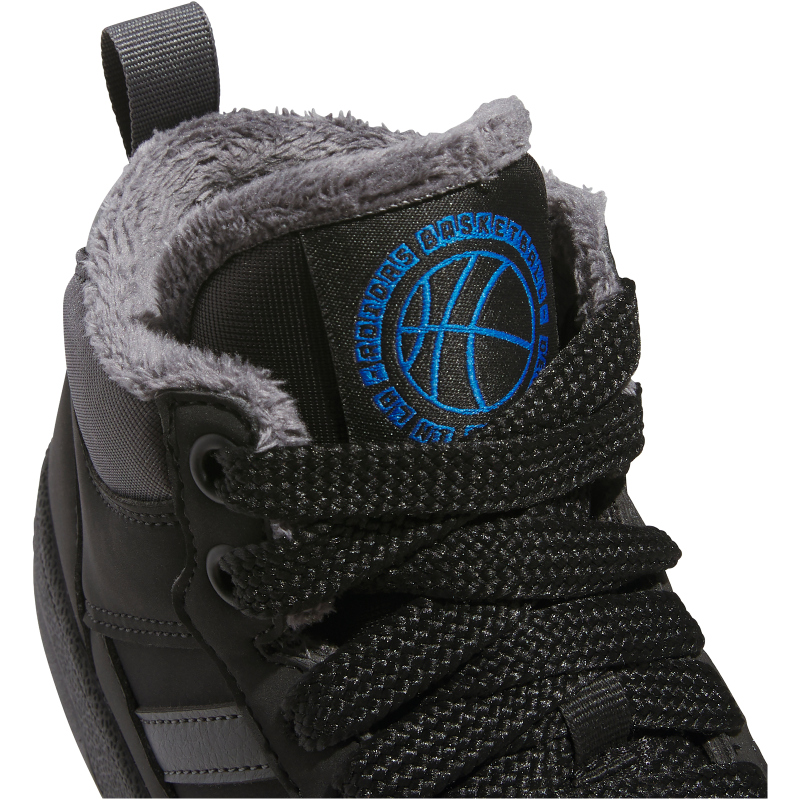 adidas Sportswear Rapid Court Mid-Top Winterized Sneaker Kinder A0QM - cblack/greysix/broyal 40 von adidas Sportswear