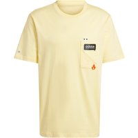 adidas Sportswear Remoji Pocket Graphic T-Shirt Herren IY0736 - almost yellow XS von adidas Sportswear