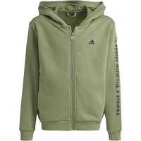 adidas Sportswear Street Jam Kapuzen-Sweatjacke Kinder A98F - tengrn/black 128 von adidas Sportswear