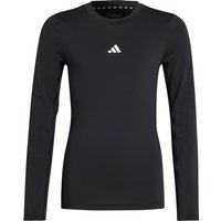 adidas Sportswear TECHFIT langarm Trainingsshirt Kinder 095A - black/white 176 von adidas Sportswear