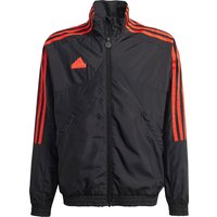 adidas Sportswear Tiro Woven Trainingsjacke Kinder IV7103 - black/bright red 176 von adidas Sportswear