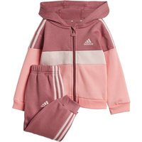 adidas Tiberio 3-Streifen Colorblock Trainingsanzug Kinder IV7394 - preloved crimson/semi pink spark/sandy pink 80 von adidas Sportswear