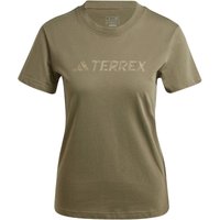 adidas TERREX Classic Logo T-Shirt Damen IS7226 - olive strata S von adidas Terrex