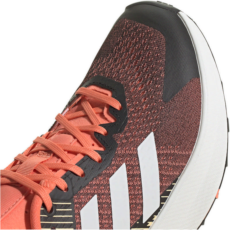 adidas TERREX Soulstride Flow Trailrunning-Laufschuhe Damen HP5570 - core black/crystal white/impact orange 42 von adidas Terrex