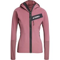 adidas TERREX Techrock Fleece Windjacke mit Kapuze Damen JG6353 - quiet crimson M von adidas Terrex