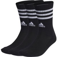 3er Pack adidas 3-Streifen Cushioned Crew Retro-Socken 095A - black/white 28-30 von adidas performance