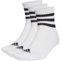 3er Pack adidas 3-Streifen Cushioned Sportswear Mid-Cut Sportsocken Herren 001A - white/black 34-36 von adidas performance