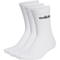 3er Pack adidas Linear Crew Cushioned Socken Herren 001A - white/black 34-36 von adidas performance