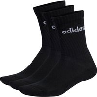 3er Pack adidas Linear Crew Cushioned Socken Herren 095A - black/white 37-39 von adidas performance