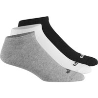 3er Pack adidas Thin Linear Low-Cut Socken 83F7 - mgreyh/white/black 28-30 von adidas performance