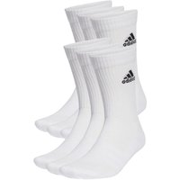 6er Pack adidas Cushioned Sportswear Crew Socken Herren HT3453 - white/black 19-21 von adidas performance