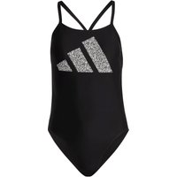 adidas 3-Streifen Print Badeanzug Damen 095A - black/white 42 von adidas performance