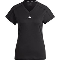 adidas AEROREADY Train Essentials Minimal Branding V-Neck T-Shirt Damen 095A - black S von adidas performance