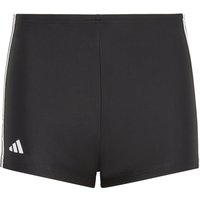 adidas Classic 3-Streifen Boxer-Badehose Kinder HR7476 - black/white 116 von adidas performance