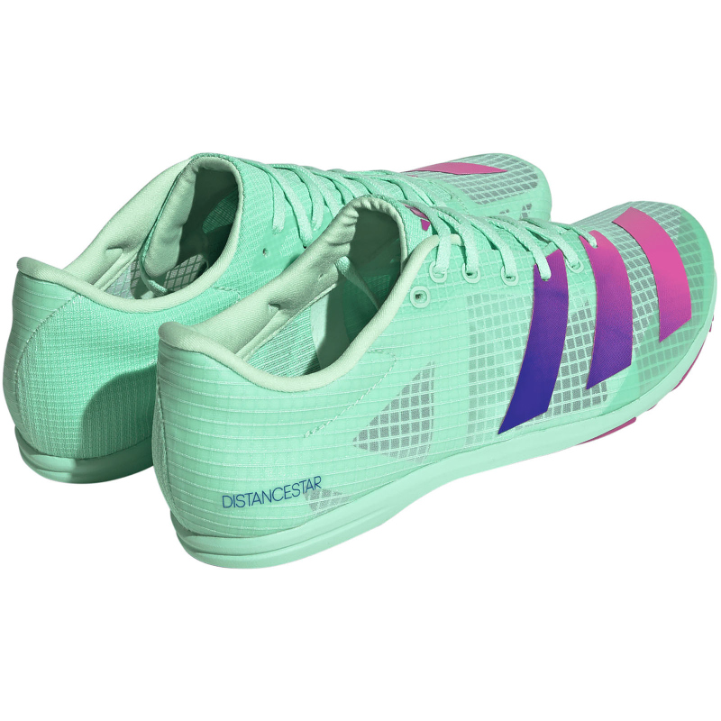 adidas DistanceStar Spike-Laufschuhe Herren GV9078 - pulse mint/lucid blue/lucid fuchsia 45 1/3 von adidas performance