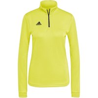 adidas Entrada 22 1/4-Zip Sweatshirt Damen ADF7 - tmyell/black M von adidas performance