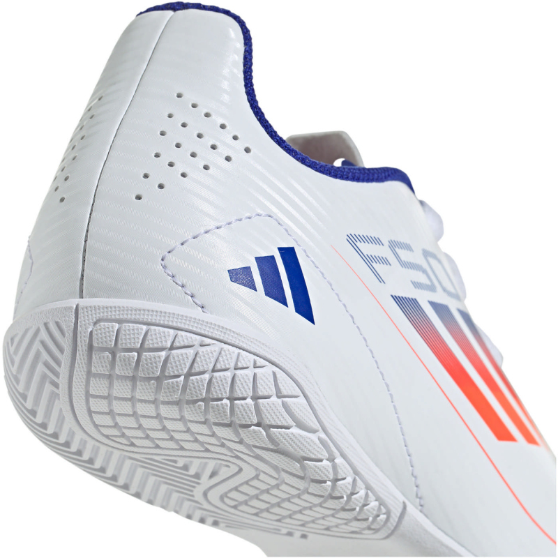 adidas F50 Club IN Hallen-Fußballschuhe Kinder IF1392 - cloud white/solar red/lucid blue 32 von adidas performance