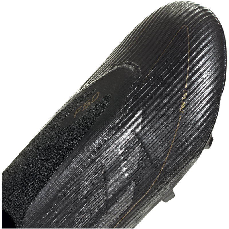 adidas F50 League Laceless FG/MG Fußballschuhe Herren IE0609 - core black/iron met./gold met. 46 von adidas performance