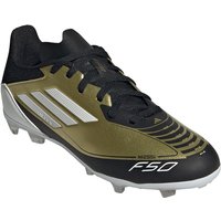 adidas F50 League Messi FG/MG Fußballschuhe Kinder IF6919 - gold met./cloud white/core black 28 von adidas performance